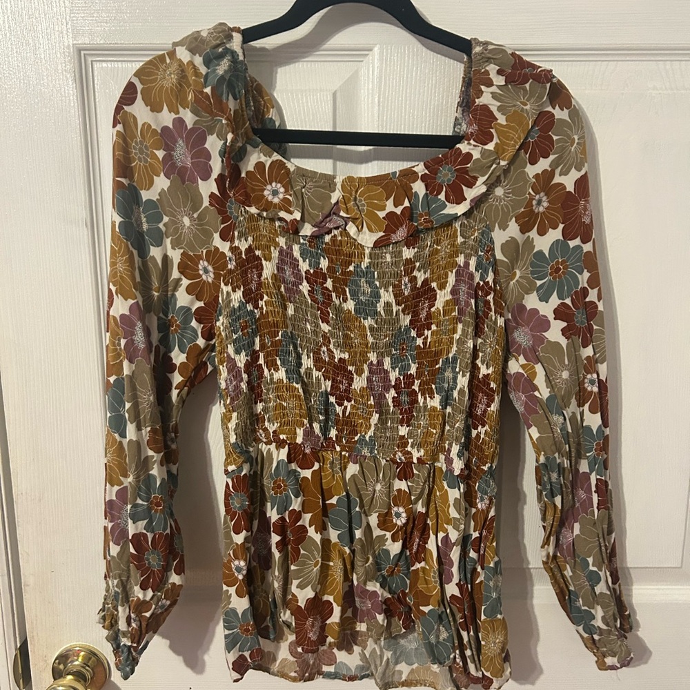 Floral Smocked Women's Top